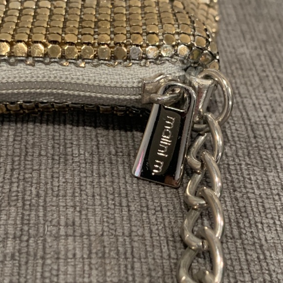 Malini M. New York Gold/Silver Metallic Mesh Handbag - Picture 3 of 7
